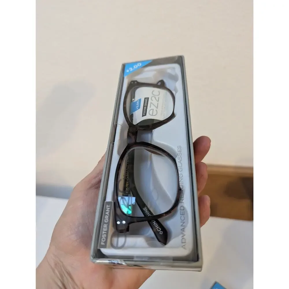 Foster Grant EZ2C Multizone Advanced Reading Glasses 606 BLU & Camden MF +2.00